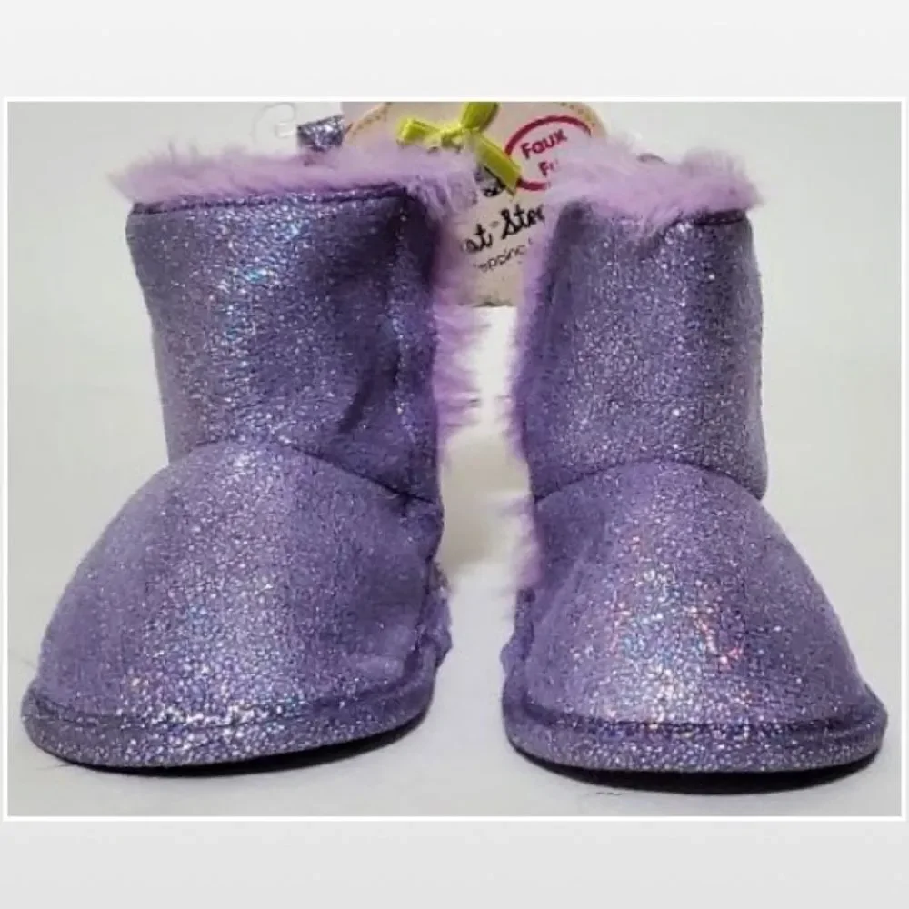 New Stepping Stones Boots Baby Purple Sparkle Boot Kid Shoe NWT